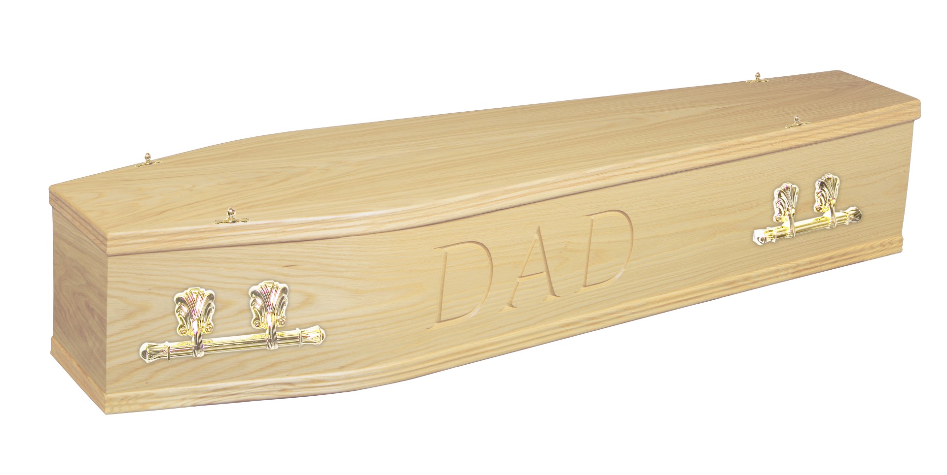 Named Chiltern Oak coffin personalised - funeral director Hemel Hempstead & north london